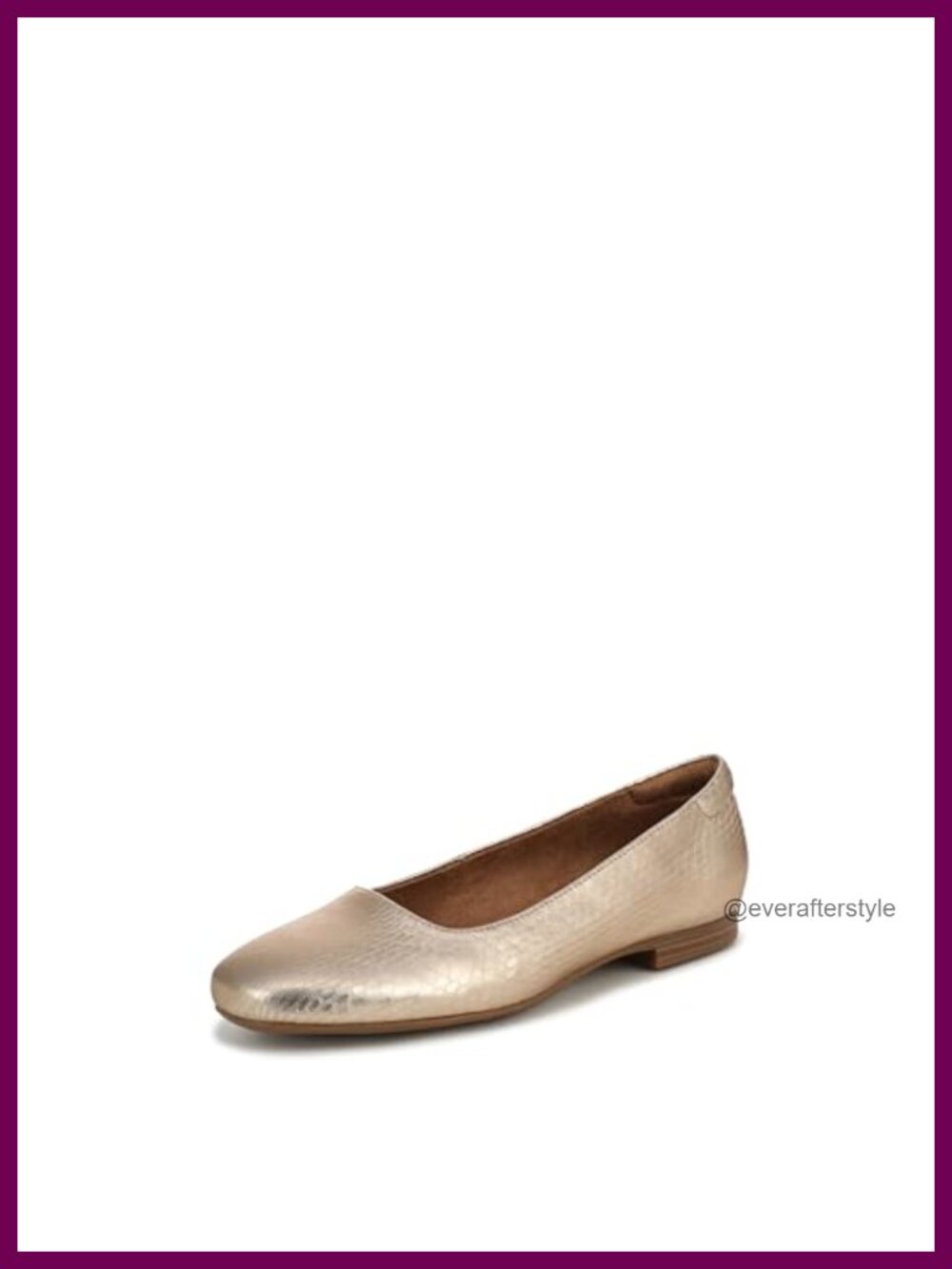 Women's Square Toe Slip On Flats with Contour+ Comfort and Padded Collar